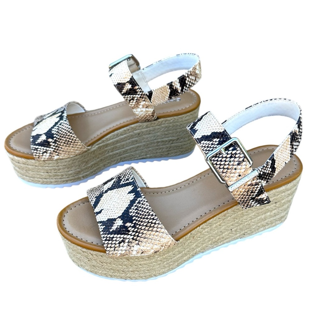 Gianni Bini Snakeskin Platform Sandals